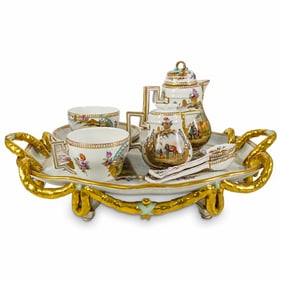 (9 Pc) 19th Century Meissen Porcelain Coffee Set