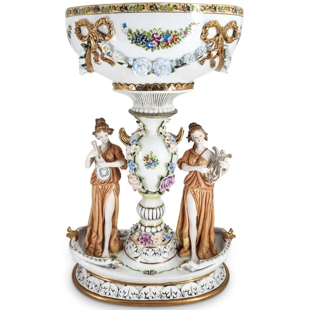 Large Dresden Porcelain Figural Centerpiece (1 of 2)