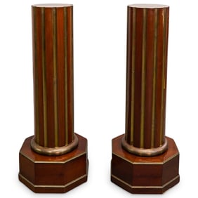 Pair Of 19th Cent. Russian Carved Wood And Gilt Pedestals