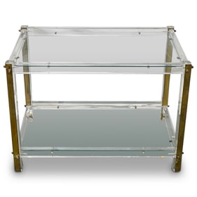 Mid Century Modern Lucite Side Table