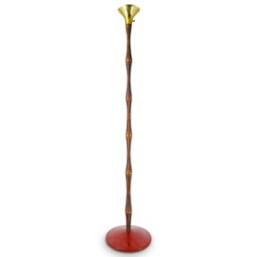 Mid Century Russel Wright Style Torchiere Floor Lamp