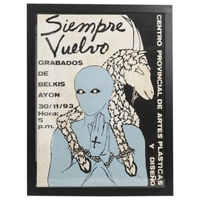 Belkis Ayon (1967-1999) Exhibit Poster Serigraph