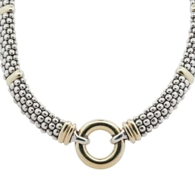 Lagos Caviar 18k Gold and Sterling Silver Necklace