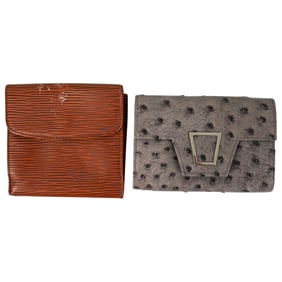 (2 Pc) Vintage Designer Fendi & Gucci Leather Wallets
