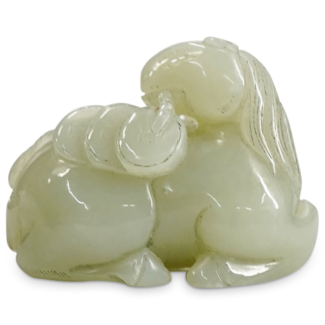Antique Chinese Carved Jade Horse (1 of 2)