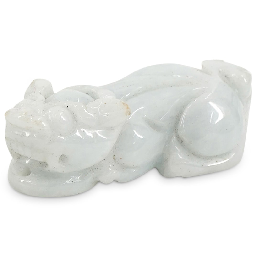 Antique Chinese Jade Carved Foo Lion (1 of 2)
