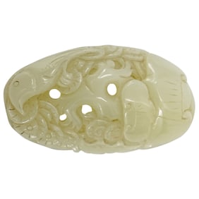 Antique Chinese Jade Carved Toggle