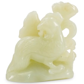 Antique Chinese Jade Carved Rooster