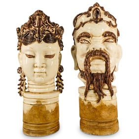 Pair Of Oggetti Chinese Royalty Busts