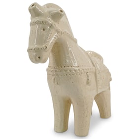 Vintage Bitossi Standing Horse Glazed Ceramic Sculpture
