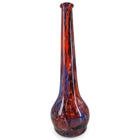 Antique Tall Schneider Glass Vase