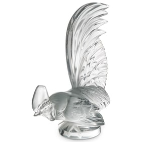Lalique Crystal Rooster Sculpture