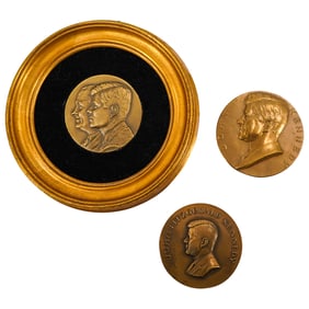 (3 Pc) John F. Kennedy Bronze Medals