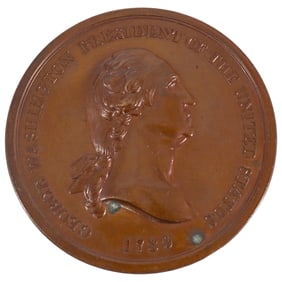 Antique Bronze George Washington Indian Peace Medal