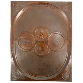 Antique Samuel H. Black "The National Medallion" Copper Electrotype Plaque