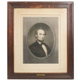 William E. Marshall (American, 1836-1906) Abraham Lincoln Etching