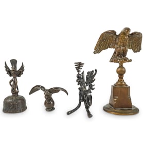 (4 Pc) Winged Metal Items
