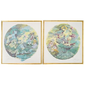 (2 Pc) Bjorn Wiinblad (Danish, 1919-2006) Lithographs