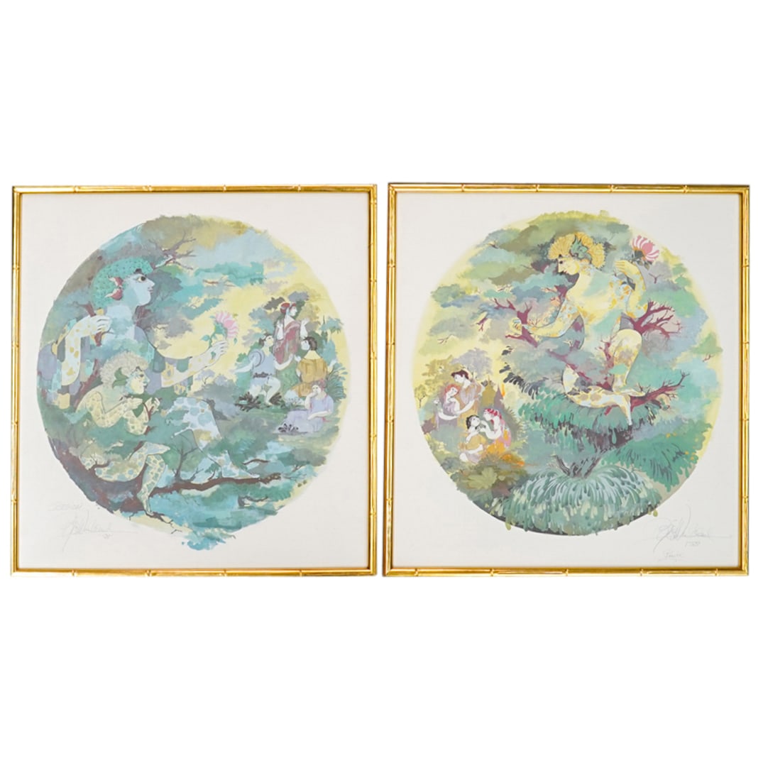 (2 Pc) Bjorn Wiinblad (Danish, 1919-2006) Lithographs (1 of 9)