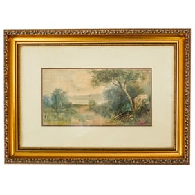 Attrib. Charles Krutch (American, 1887-1981) Landscape Watercolor on Paper