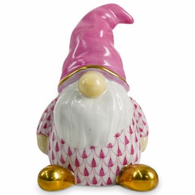 Herend Porcelain "Gnome" Raspberry Fishnet Figurine