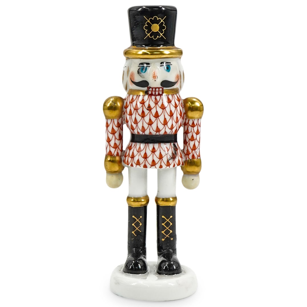 Herend Porcelain "Nutcracker" Rust Fishnet Figurine (1 of 6)