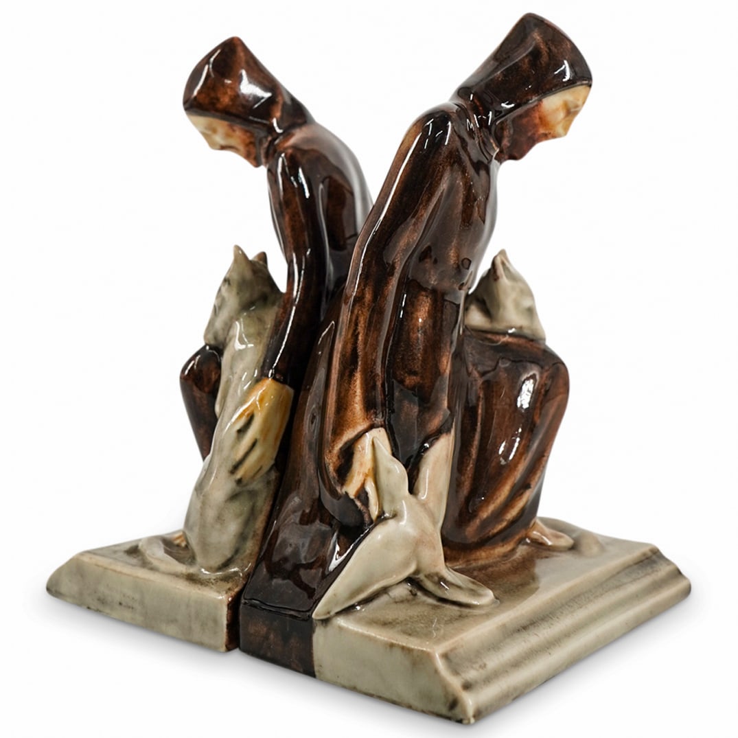 Pair Rookwood St. Francis Bookends (1 of 6)