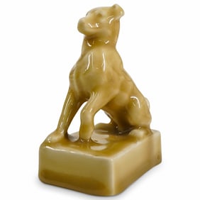Rookwood Pottery Dog Paperweight