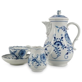 (4 Pc) Meissen Porcelain Individual Serving Tea Set