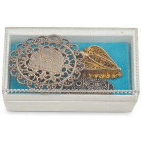 (4 Pc) Silver Pendants