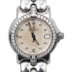 Ladies Bertolucci Stainless Steel, MOP, Diamond Watch