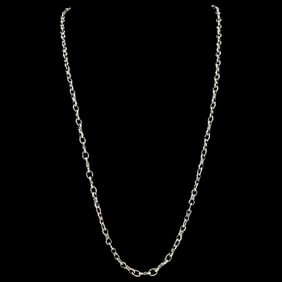 Sterling Silver Chain Necklace W/ Arrow Toggle Clasp