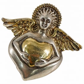 Sergio Bustamante Sterling Silver Angel Heart Ring