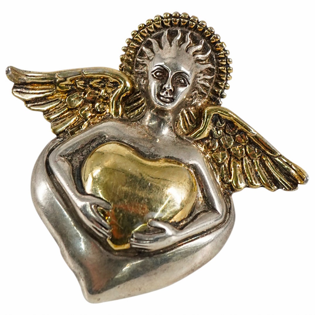 Sergio Bustamante Sterling Silver Angel Heart Ring (1 of 3)