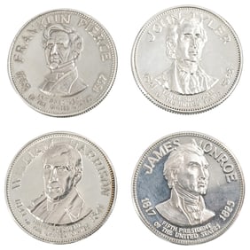 (4) Presidential Sterling Silver Medals Collection