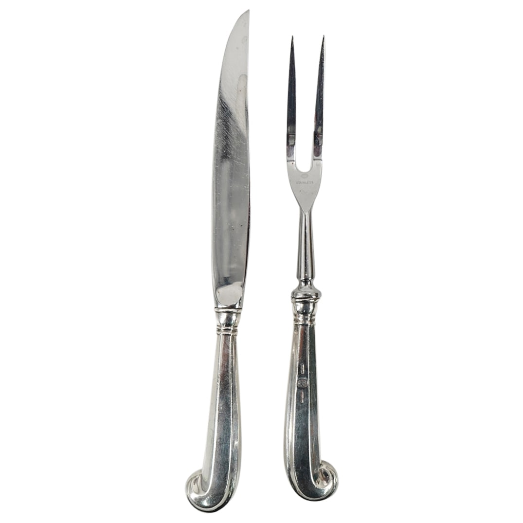 Stieff Sterling Silver Large 2-Pc Roast Carving Set w/Stainless Blade (1 of 4)
