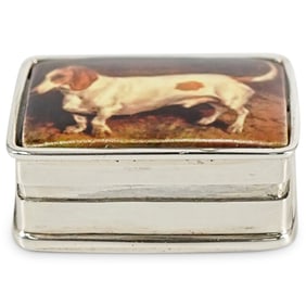Sterling Silver "Dog" Pill BoX