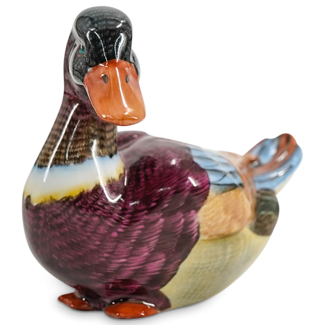 Herend Porcelain "Mallard Duck" Figurine: DESCRIPTION: Herend porcelain figurine depicting a "Mallard Duck" featuring natural colors. Style number: #15336. Marked with Herend hallmark on the underside. CIRCA: Late 20th Century ORIGIN: Hungary