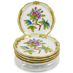 (5 Pc) Herend Porcelain "Queen Victoria" Coasters Set