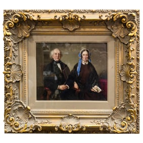 Antique S. Chesters Enamel On Porcelain Portrait