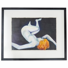 R. Katz Nude Pastel Painting