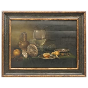 Dutch School Still Life With Lemons Oil On Board
