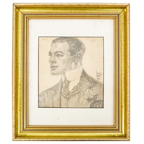 Harold Neuhoff Graphite Portrait Illustration