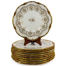 (10 Pc) Royal Cauldon Porcelain "Kings Plate" Dinner Plates Set