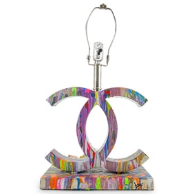 DOMI Psychedelic Street Art Chanel Logo Lamp
