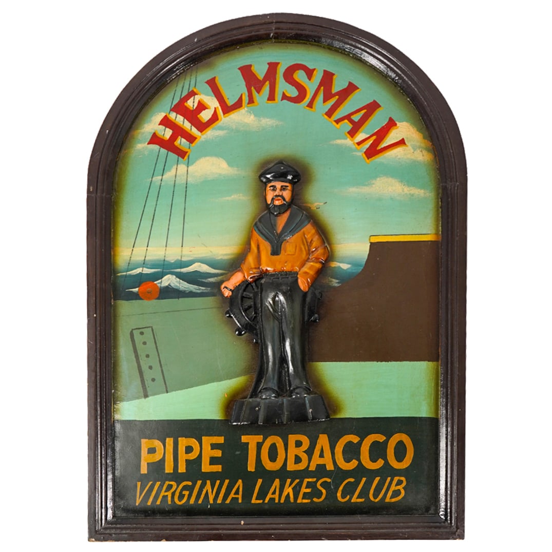 Wood Carved Helmsman Tobacco Wooden Advertising Sign (1 of 4)