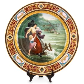 Antique Royal Vienna Porcelain "The Flood" Charger