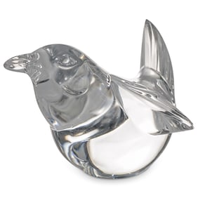 Steuben Crystal "Wren Bird" Paperweight