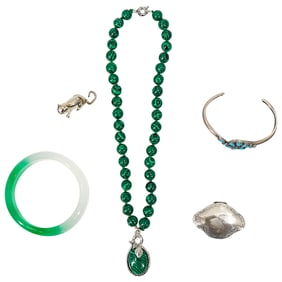 (5 Pc) Assorted Silver & Silver Plated Grouping Set