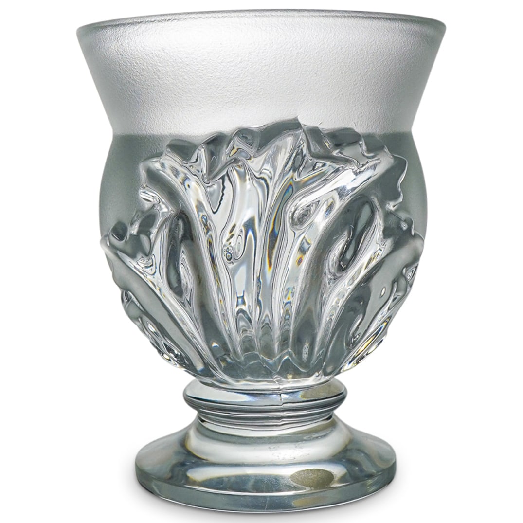 Lalique Crystal "Saint Cloud" Footed Vase (1 of 6)
